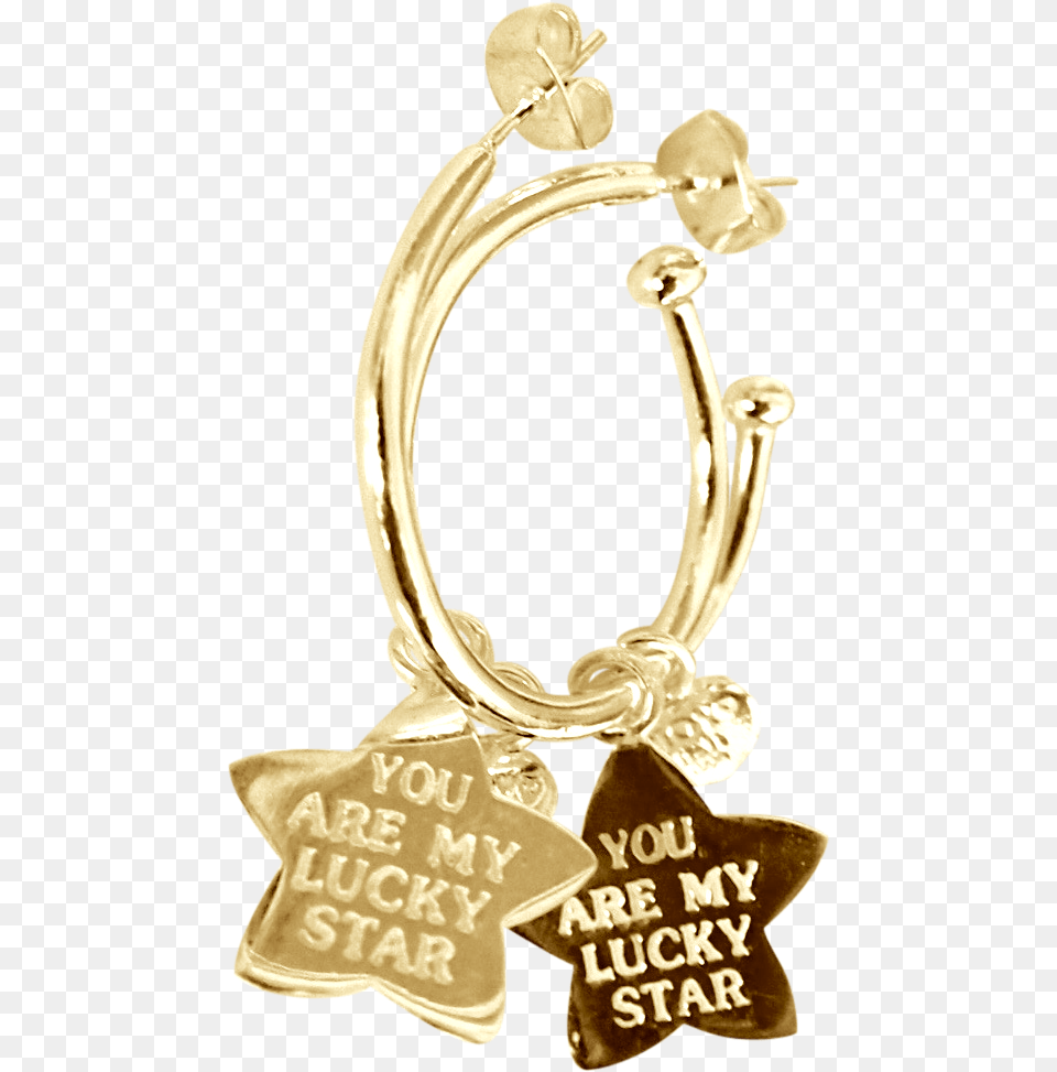 Earring Pipa Lucky Star Gold Body Jewelry, Accessories, Bracelet Free Transparent Png