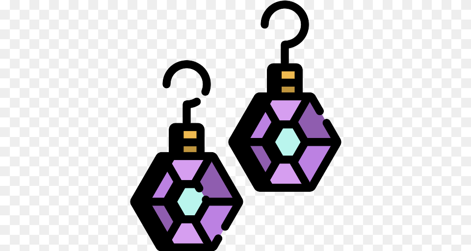 Earrings Icon Clip Art, Purple Png