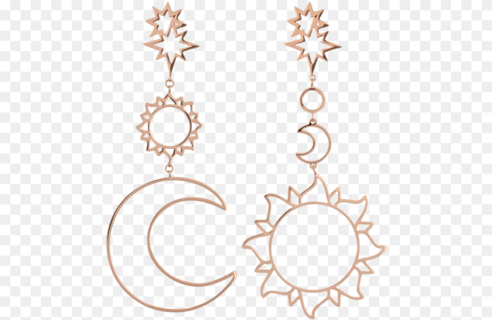 Earrings Sun And Moon, Accessories, Earring, Jewelry Png