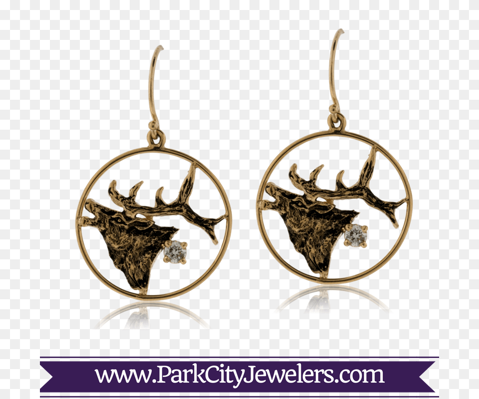 Earrings Tagged Elk, Accessories, Earring, Jewelry, Gold Free Png