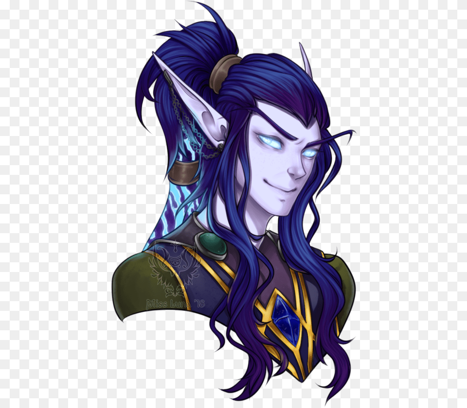 Ears Drawing Night Elf Void Elf Art Male, Publication, Book, Comics, Adult Free Png Download