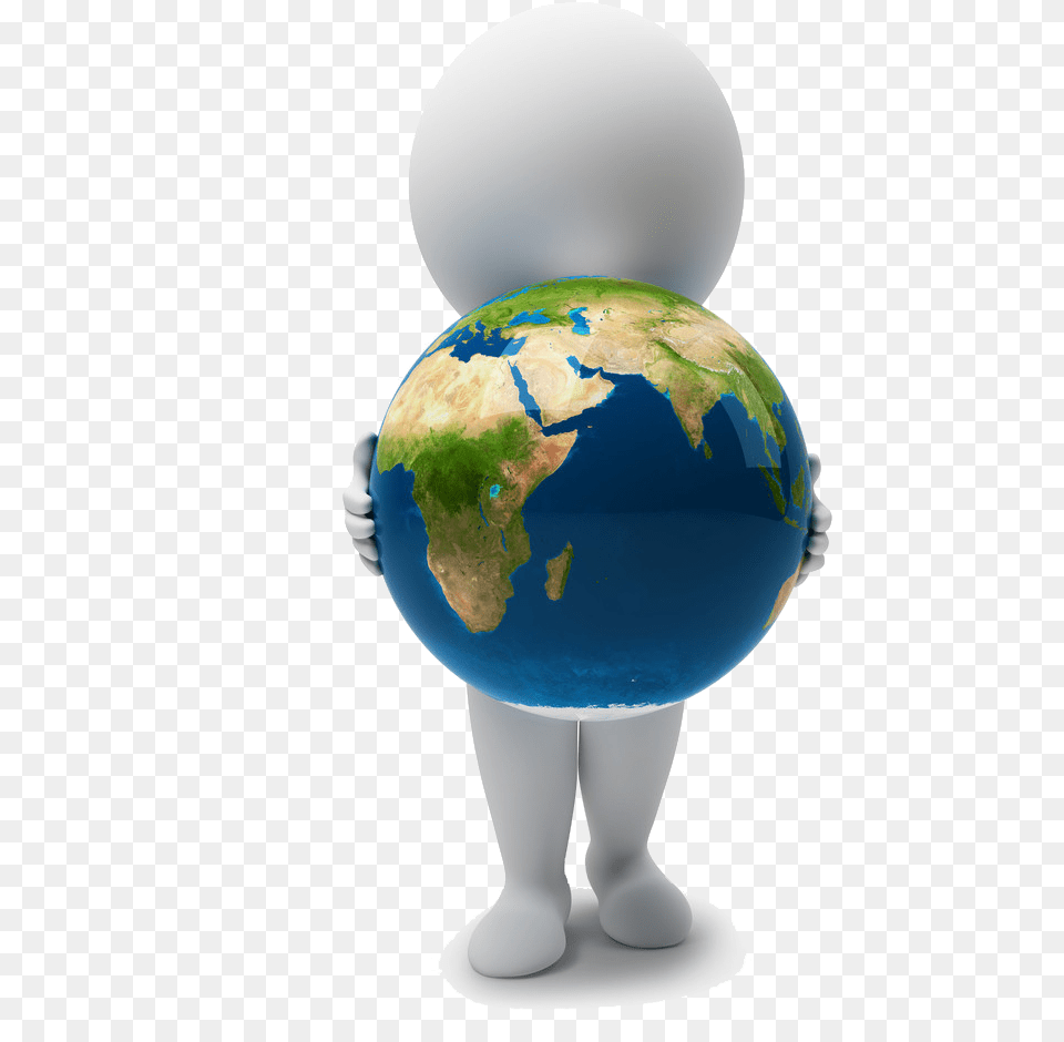 Earth 3d Computer Graphics Stock Illustration Clip 3d Small People Transparent Background, Astronomy, Outer Space, Planet, Globe Free Png Download