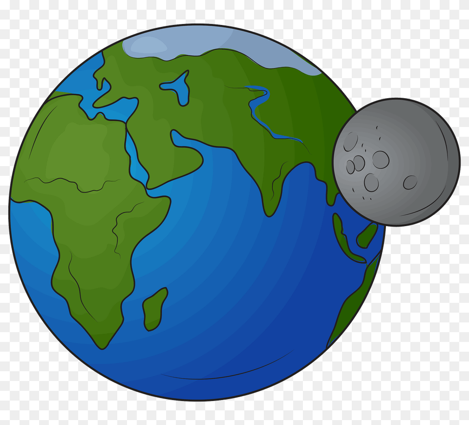 Earth And Moon Clipart, Astronomy, Outer Space, Planet, Sphere Png Image