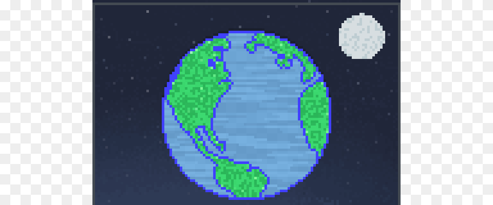 Earth And Moon Pixel Art, Astronomy, Outer Space, Planet, Globe Free Png Download