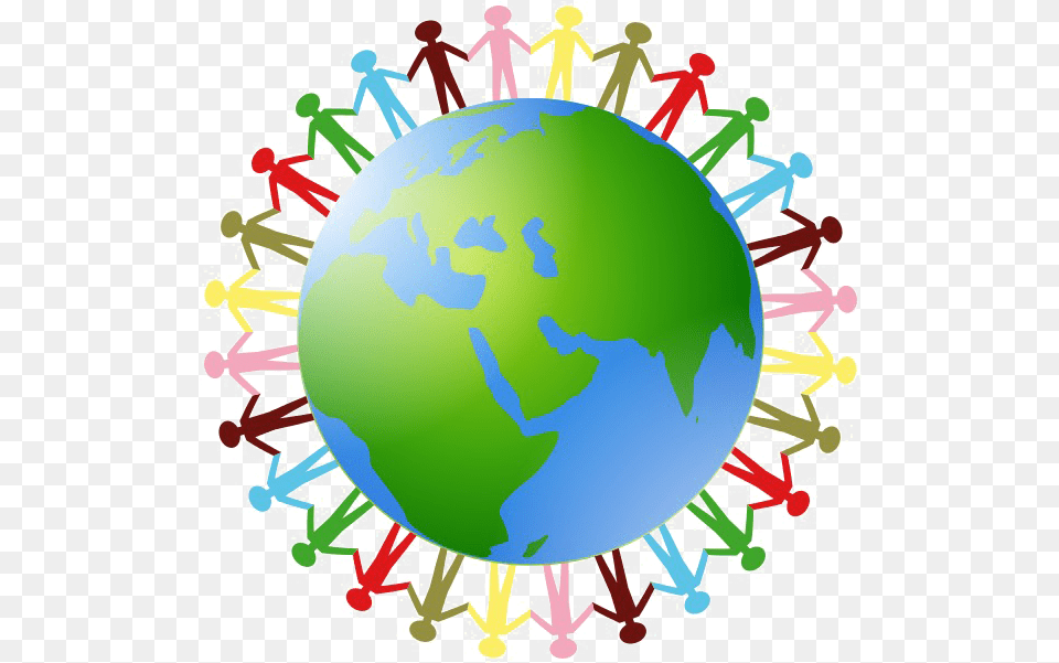 Earth Clip Clear Background Picture People Holding Hands Around The World, Astronomy, Outer Space, Planet, Globe Free Transparent Png