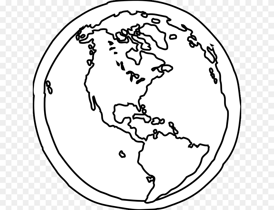 Earth Coloring Pages Black And White Earth Sketch, Astronomy, Globe, Outer Space, Planet Png