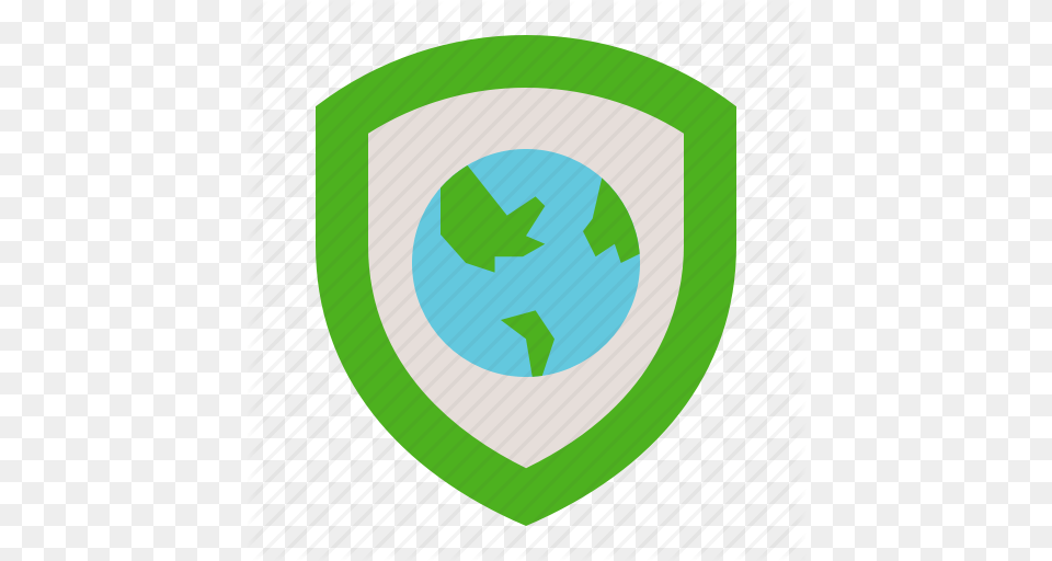 Earth Day Ecology Environmental Protection Green Shield Icon, Armor Free Png