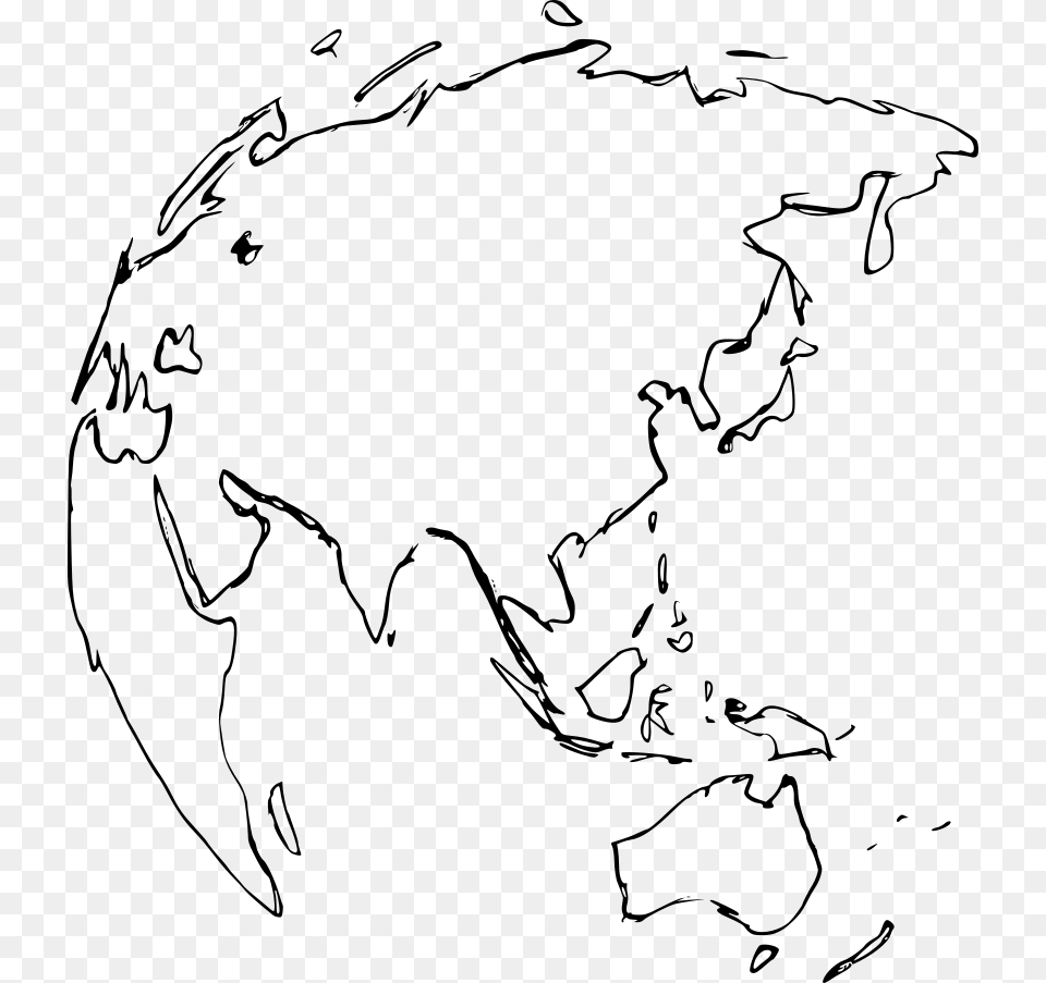 Earth Drawing Doodle 3 Line Art, Gray Free Png