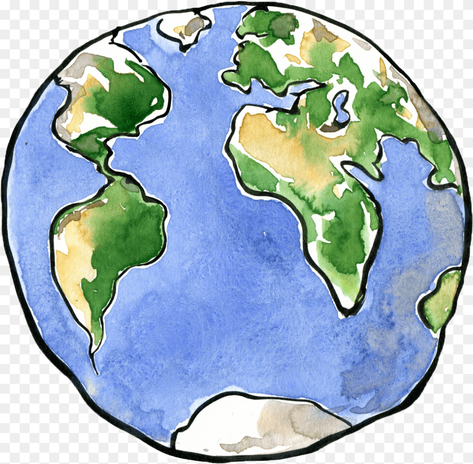 Earth Drawing Planet Clip Planet Earth Drawing, Astronomy, Outer Space, Globe, Plate Free Transparent Png