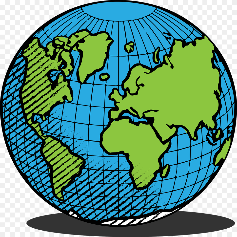 Earth Globe Space Planet World Global Science Globe Black And White, Astronomy, Outer Space, Sphere, Face Png