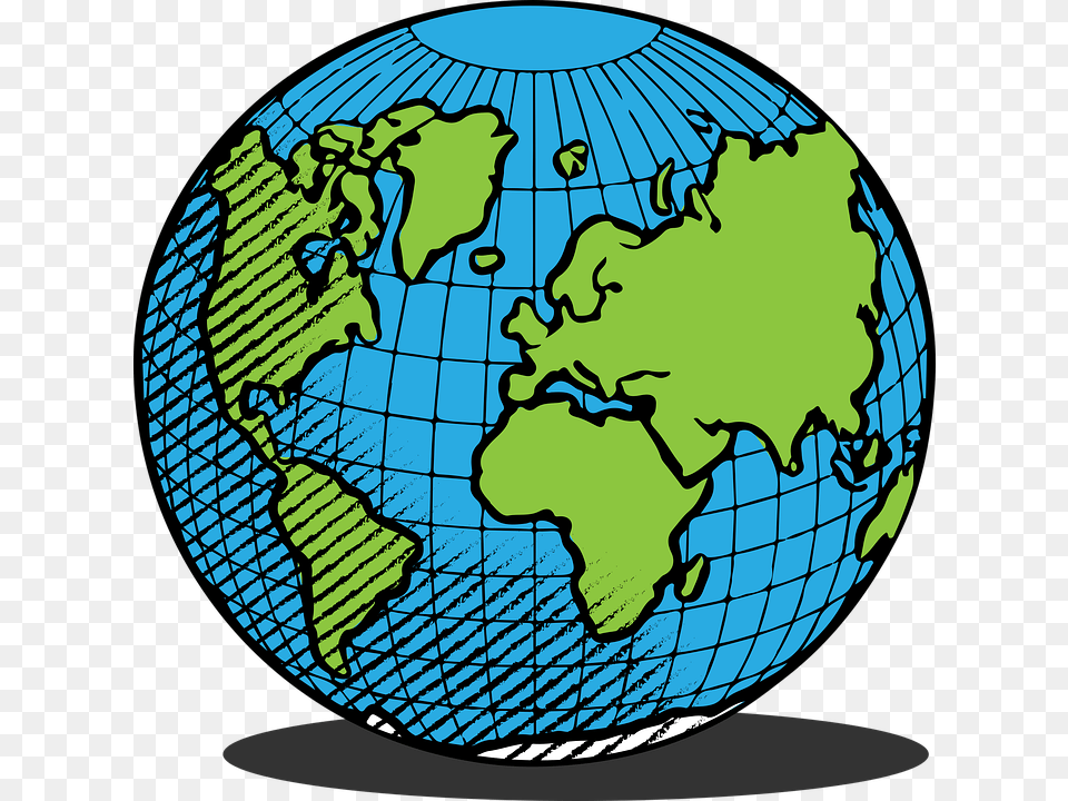Earth Globe Space Planet World Global Science Globe Clipart Black And White, Astronomy, Outer Space, Sphere, Person Png