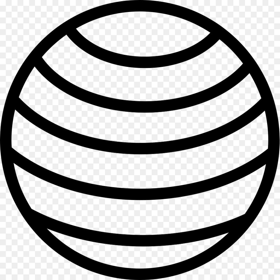 Earth Globe With Horizontal Lines Pattern Icon Sphere, Ammunition, Grenade, Weapon Free Transparent Png