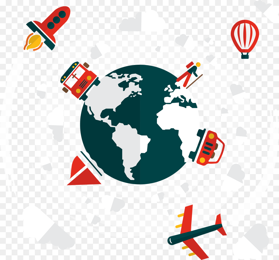 Earth Globe World World Map Icon White, Aircraft, Airplane, Transportation, Vehicle Free Png Download