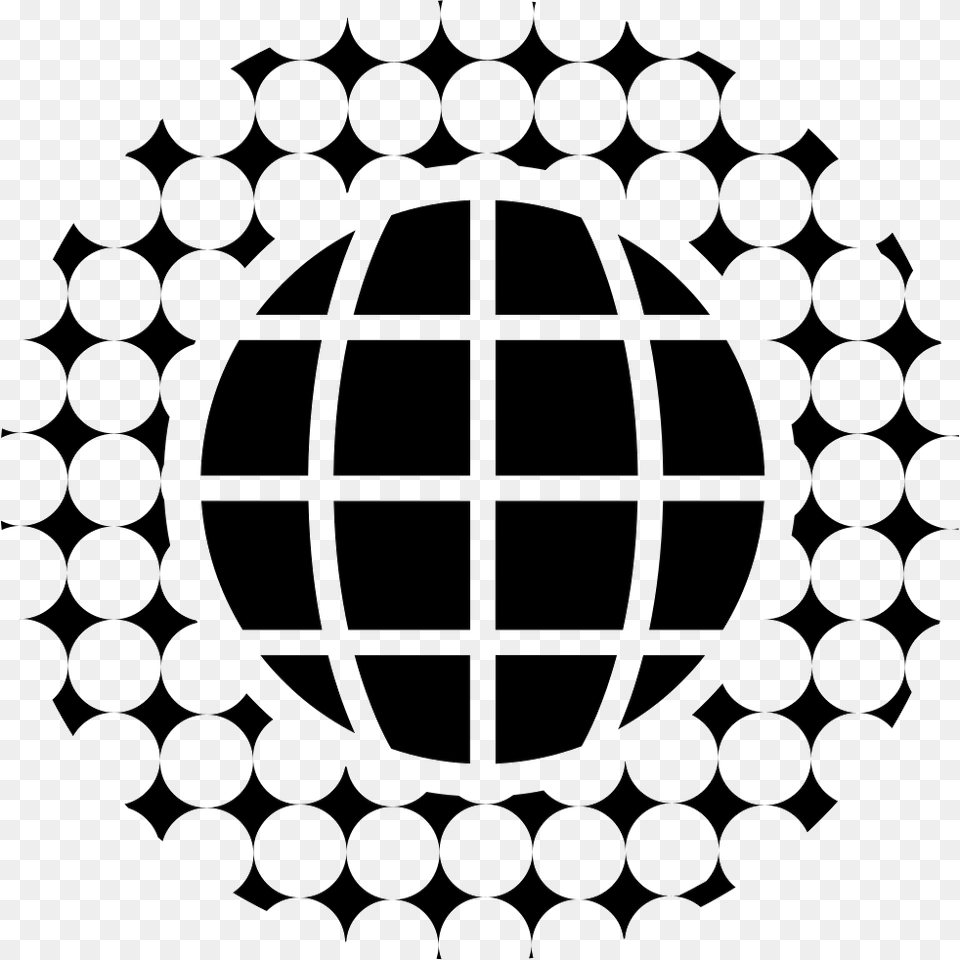 Earth Grid With Circular Pattern Around Circular Pattern, Stencil, Ammunition, Grenade, Weapon Free Png Download