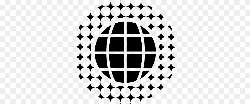 Earth Grid With Circular Pattern Around Vector Icon, Gray Free Png