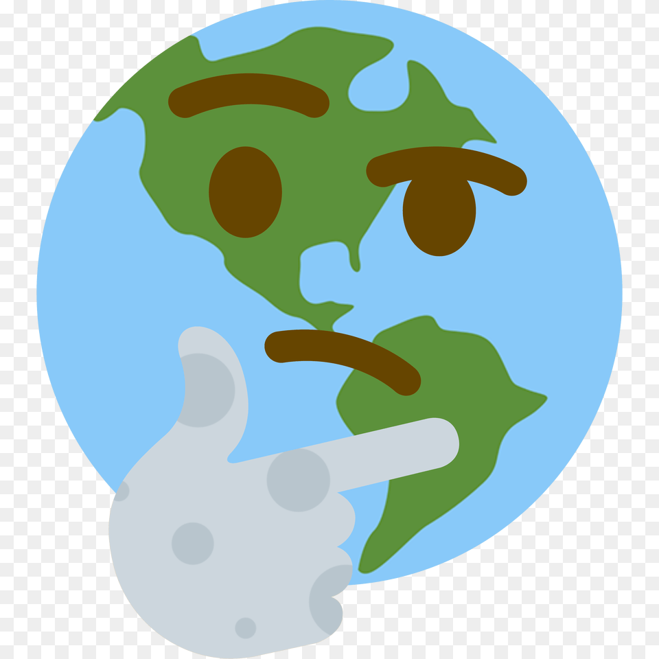 Earth Hmm Thinking Face Emoji Know Your Meme, Astronomy, Outer Space, Planet, Globe Png Image