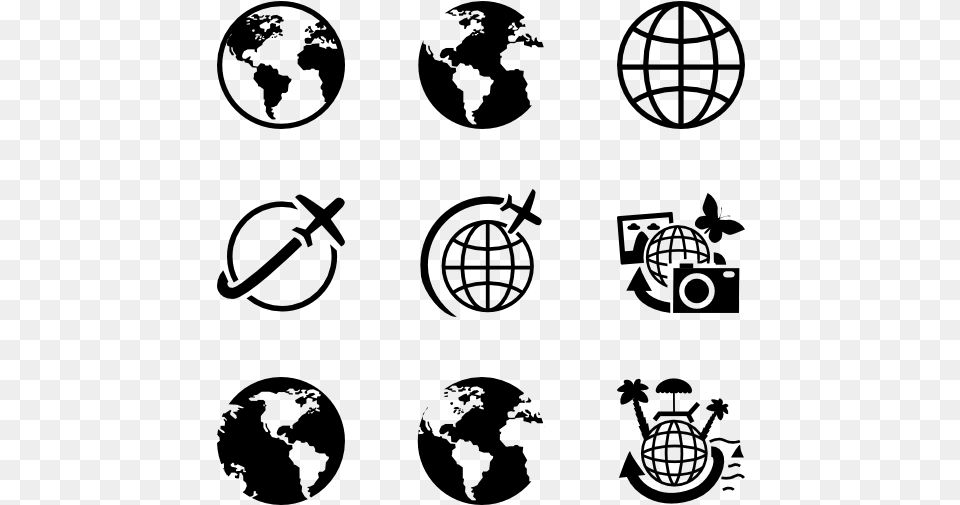 Earth Icons Earth Globe Icon, Gray Free Png Download
