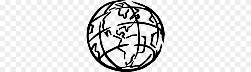 Earth Just Outlines Clip Art, Silhouette, Stencil Png