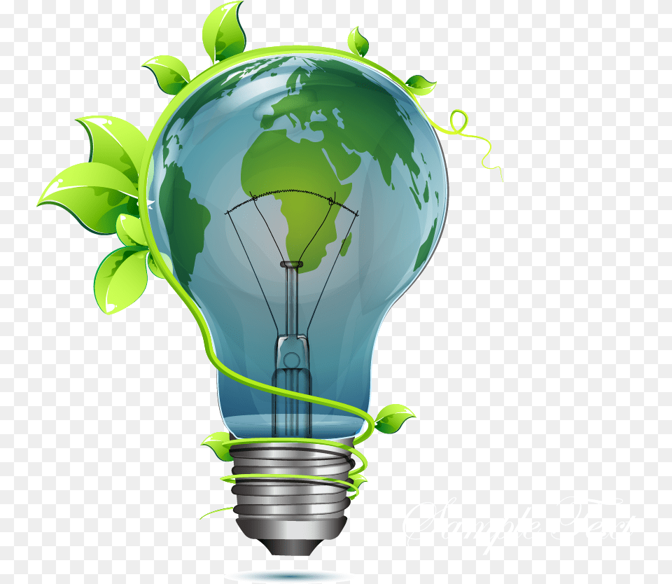 Earth Light Bulb Transparent Energy Saved Is Energy Generated, Green, Lightbulb Png Image