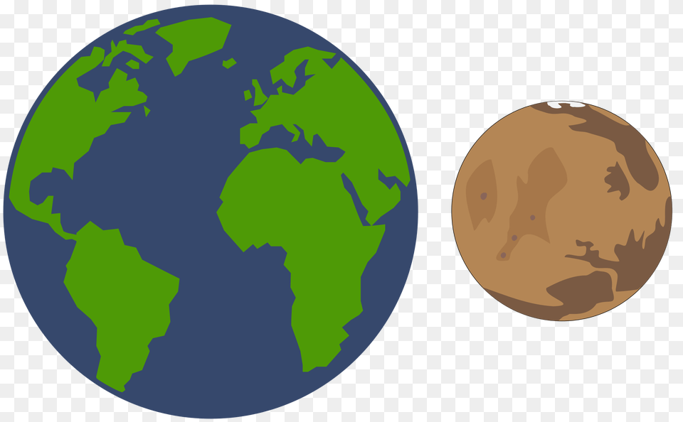 Earth Mars Comparision Sketch, Astronomy, Globe, Outer Space, Planet Free Transparent Png