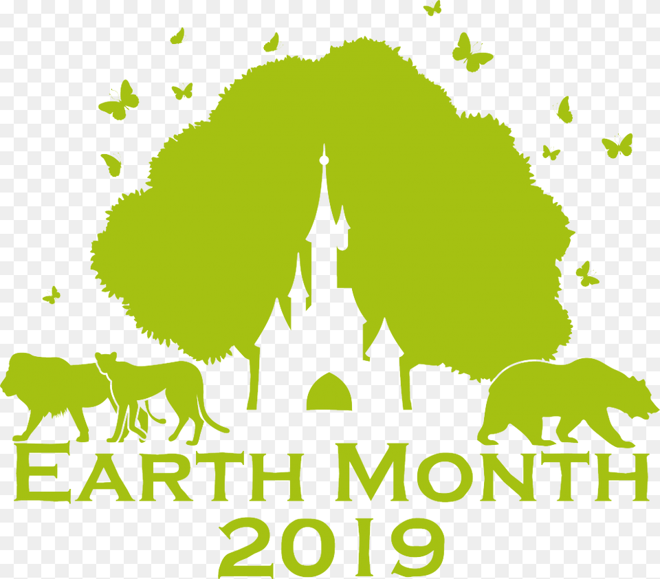 Earth Month Silhouette, Green, Animal, Mammal, Bear Png