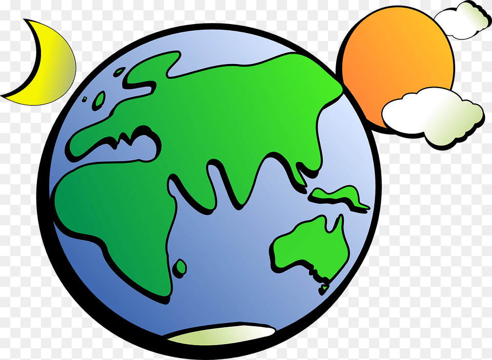 Earth Picture Cartoon Group With Items, Astronomy, Outer Space, Planet, Globe Free Transparent Png