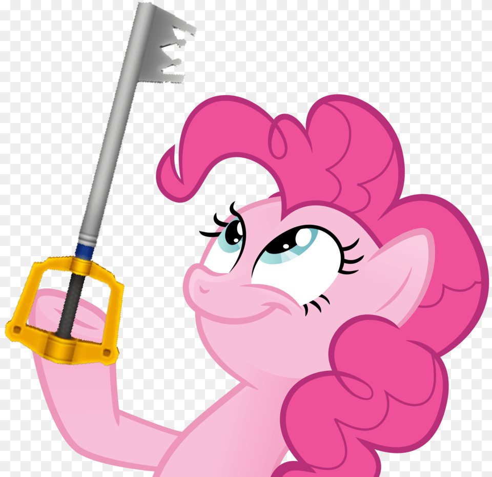 Earth Pony Female Keyblade Kingdom Hearts Look Pinkie Pie Meme Face, Head, Person, Cleaning Free Png Download