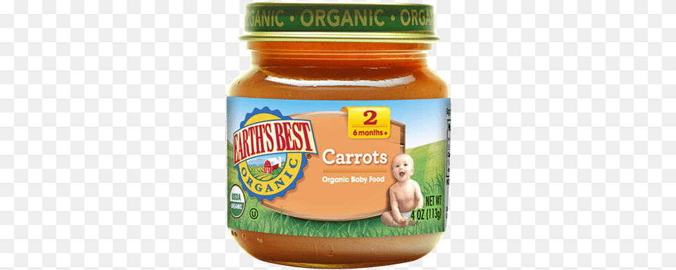 Earth S Best Papilla De Zanahorias Etapa 2 71g Earth39s Best Baby Food, Peanut Butter, Person, Ketchup, Jar Png Image