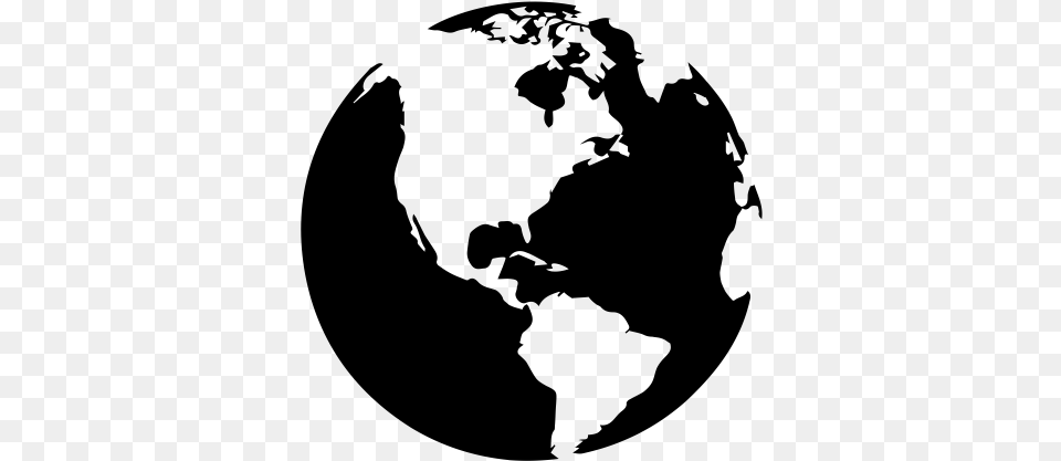 Earth Silhouette World Map, Gray Free Transparent Png