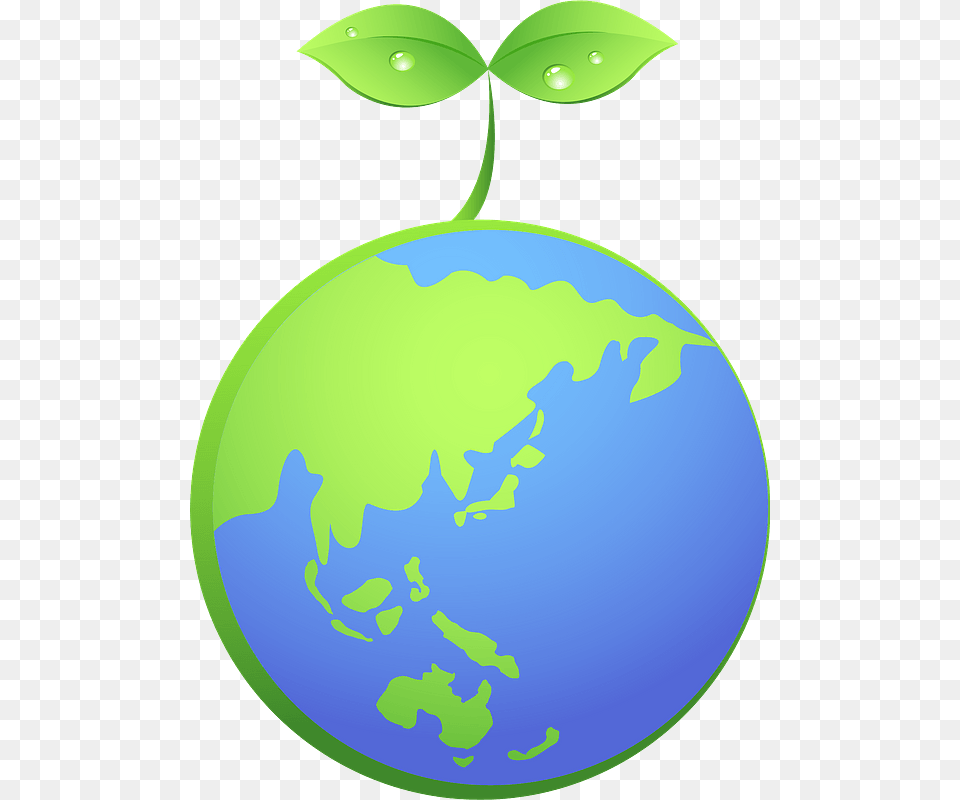Earth Sprout Ecology Clipart Earth, Astronomy, Outer Space, Planet, Globe Png Image