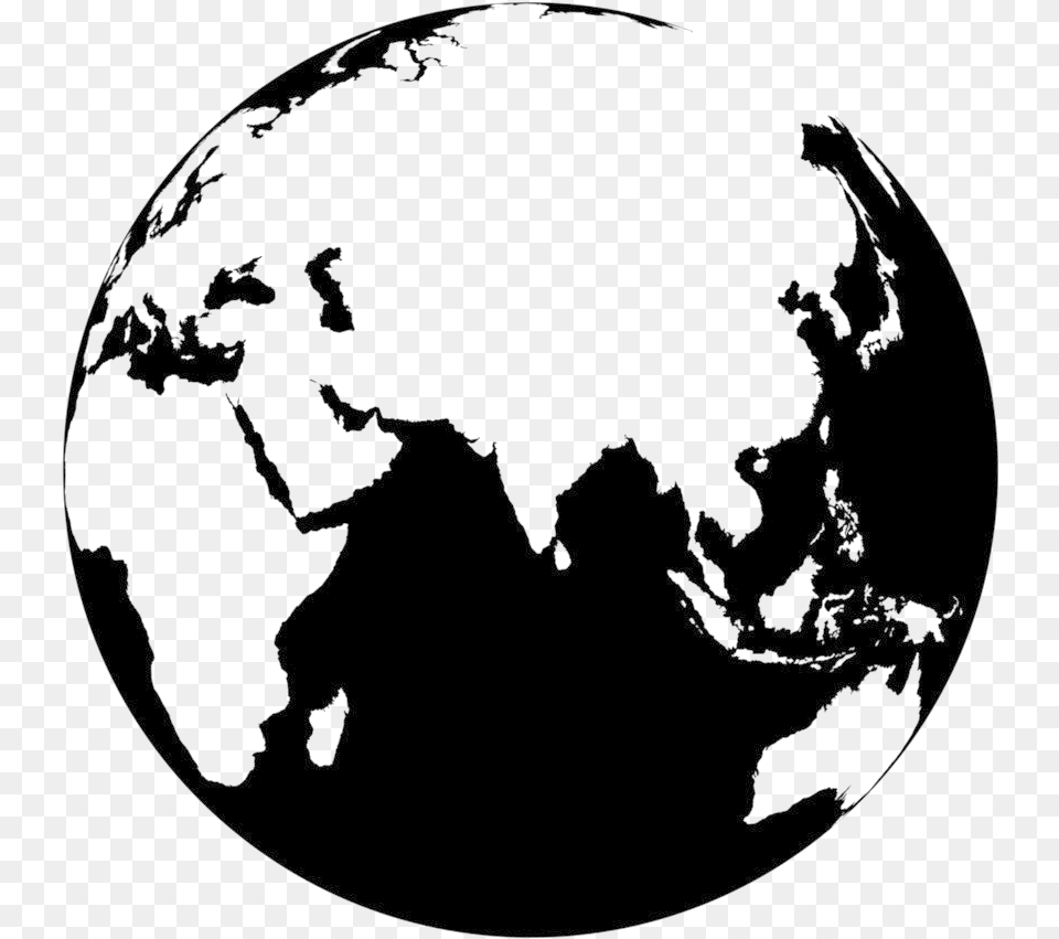 Earth Vector Image Download Globe Black And White, Astronomy, Outer Space, Planet Free Transparent Png