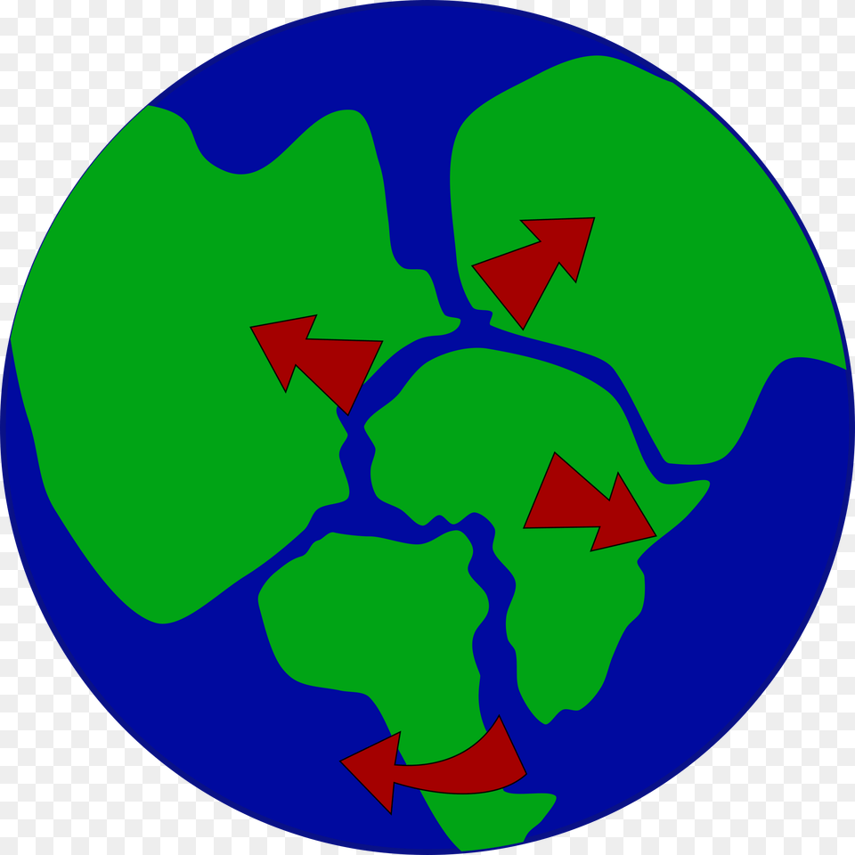 Earth With Continents Breaking Up Clip Arts Plate Tectonics Clipart, Astronomy, Outer Space, Planet, Globe Png