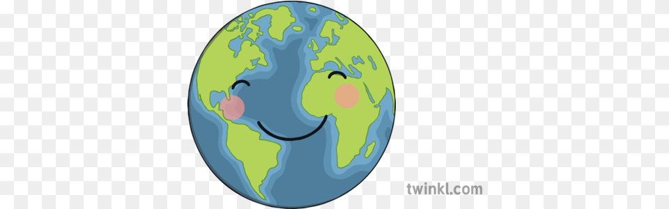 Earth With Smiley Face Globe Happy Ks1 Planet Earth Illustration Eyfs, Astronomy, Outer Space, Disk Png