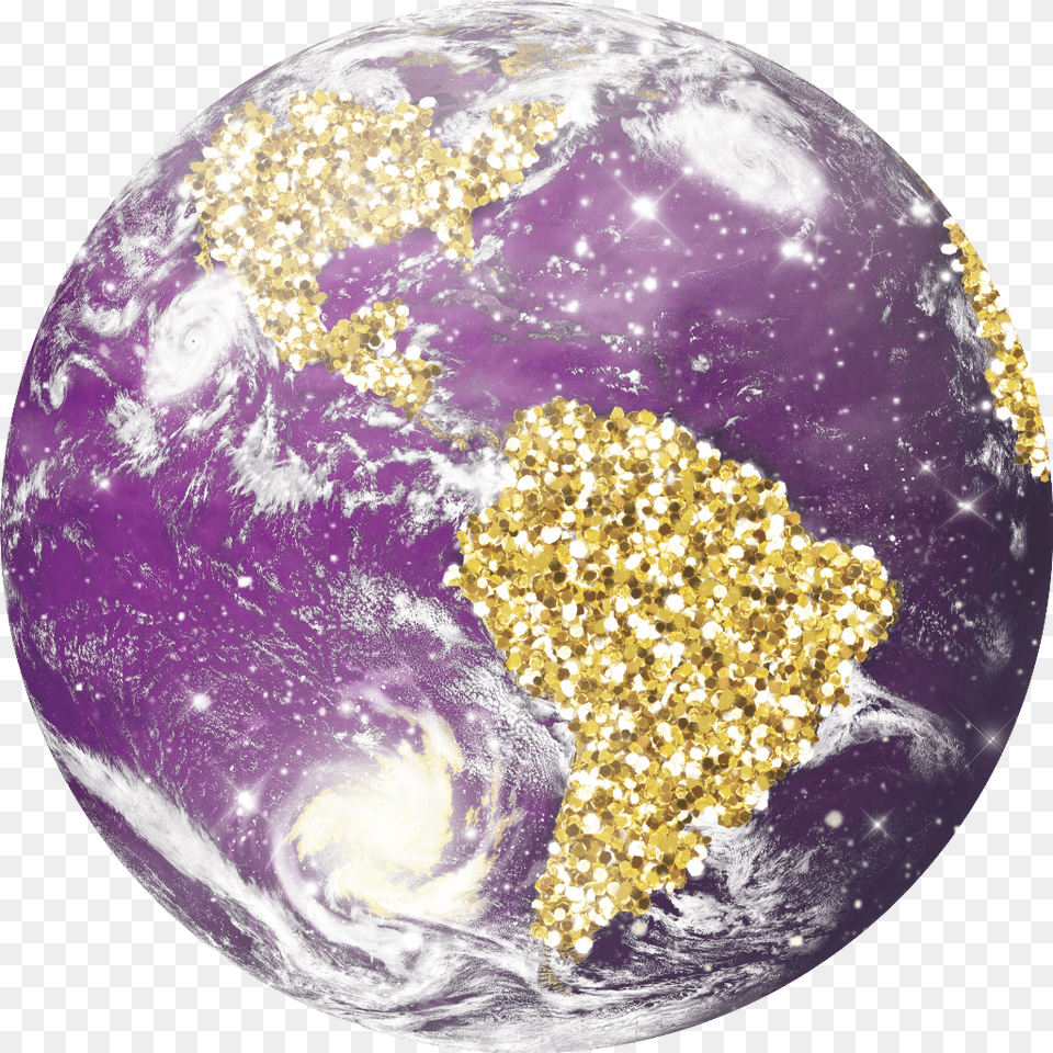 Earth World Globe Planet Sparkle Glitter Gold World Hd, Astronomy, Outer Space, Sphere, Moon Png