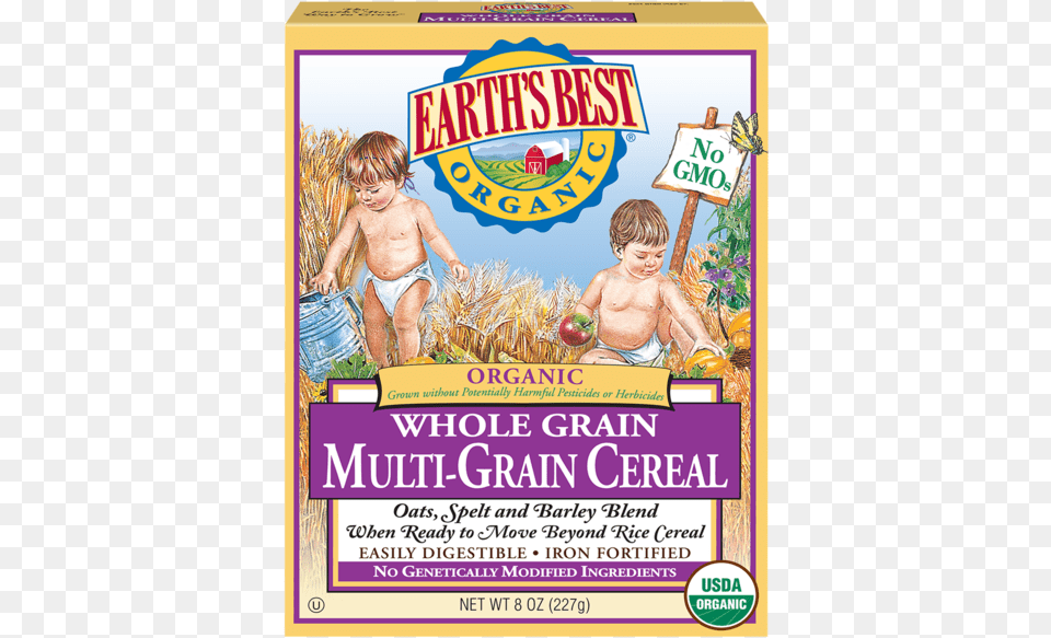 Earths Best Baby Cereal, Advertisement, Poster, Person, Publication Png