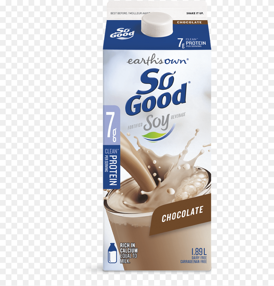 Earths Own Chocolate Soy Milk Plant Based Milk So Good So Good Vanilla Soy Milk, Beverage, Cup, Dairy, Food Free Png