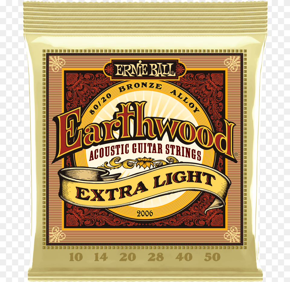 Earthwood Extra Light 8020 Bronze Acoustic Guitar Ernie Ball Acoustic Extra Light, Advertisement, Food Free Png