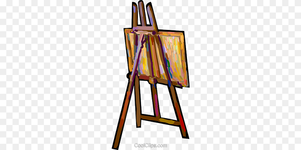 Easel And Canvass Royalty Vector Clip Art Illustration, Canvas, Brush, Device, Tool Png