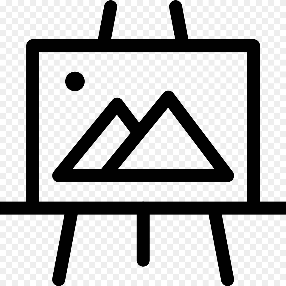 Easel Icon, Gray Png Image