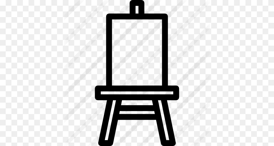 Easel With Canvas, Gray Free Transparent Png