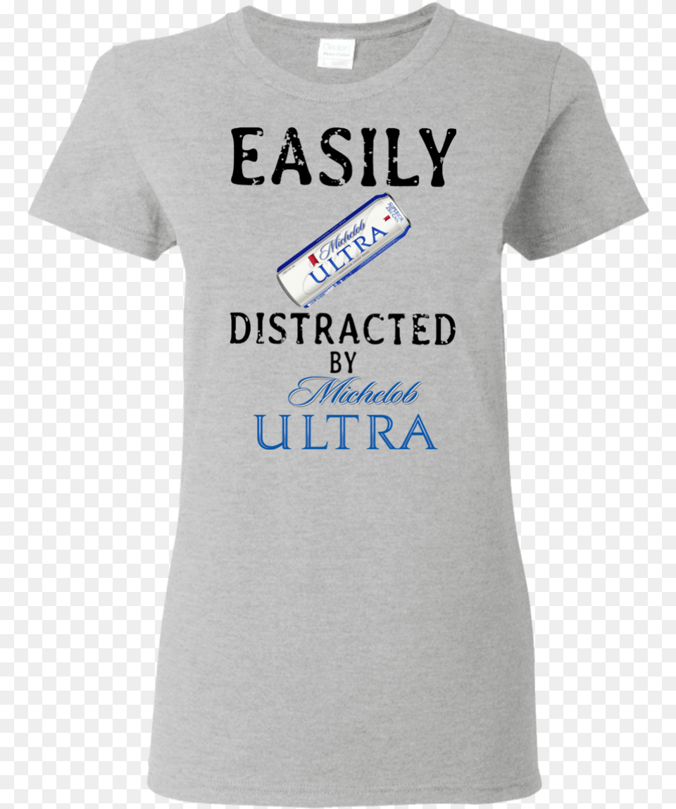 Easily Distracted By Michelob Ultra T Shirt Hoodie Active Shirt, Clothing, T-shirt, Person Free Png Download