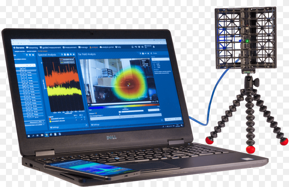 Easily Measure And Analyse Sound In The Sorama Portal Acoustic Camera, Computer, Electronics, Laptop, Pc Free Png
