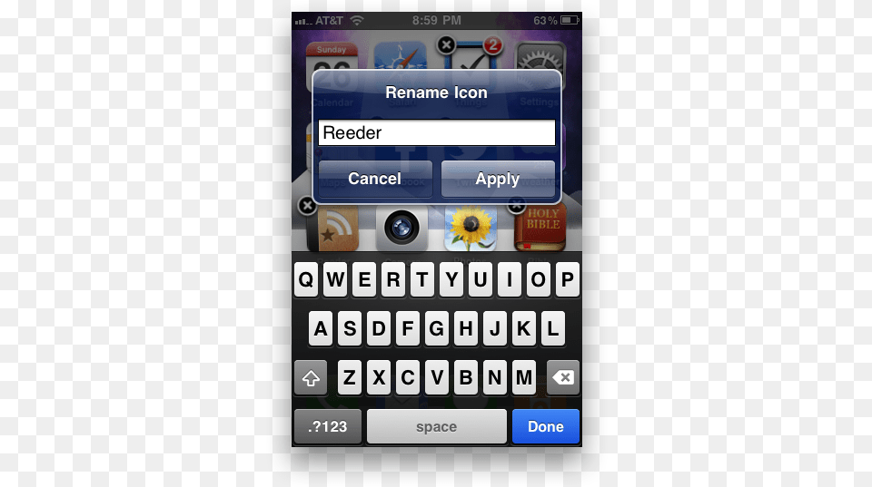 Easily Rename Your Iphone App Icons Rename Apps On Iphone, Electronics, Mobile Phone, Phone, Text Free Png