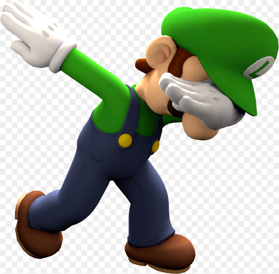 Easilyentertainedbydumbmemeslol Hashtag Dabbing Luigi Transparent Background, Game, Super Mario, Baby, Person Free Png Download