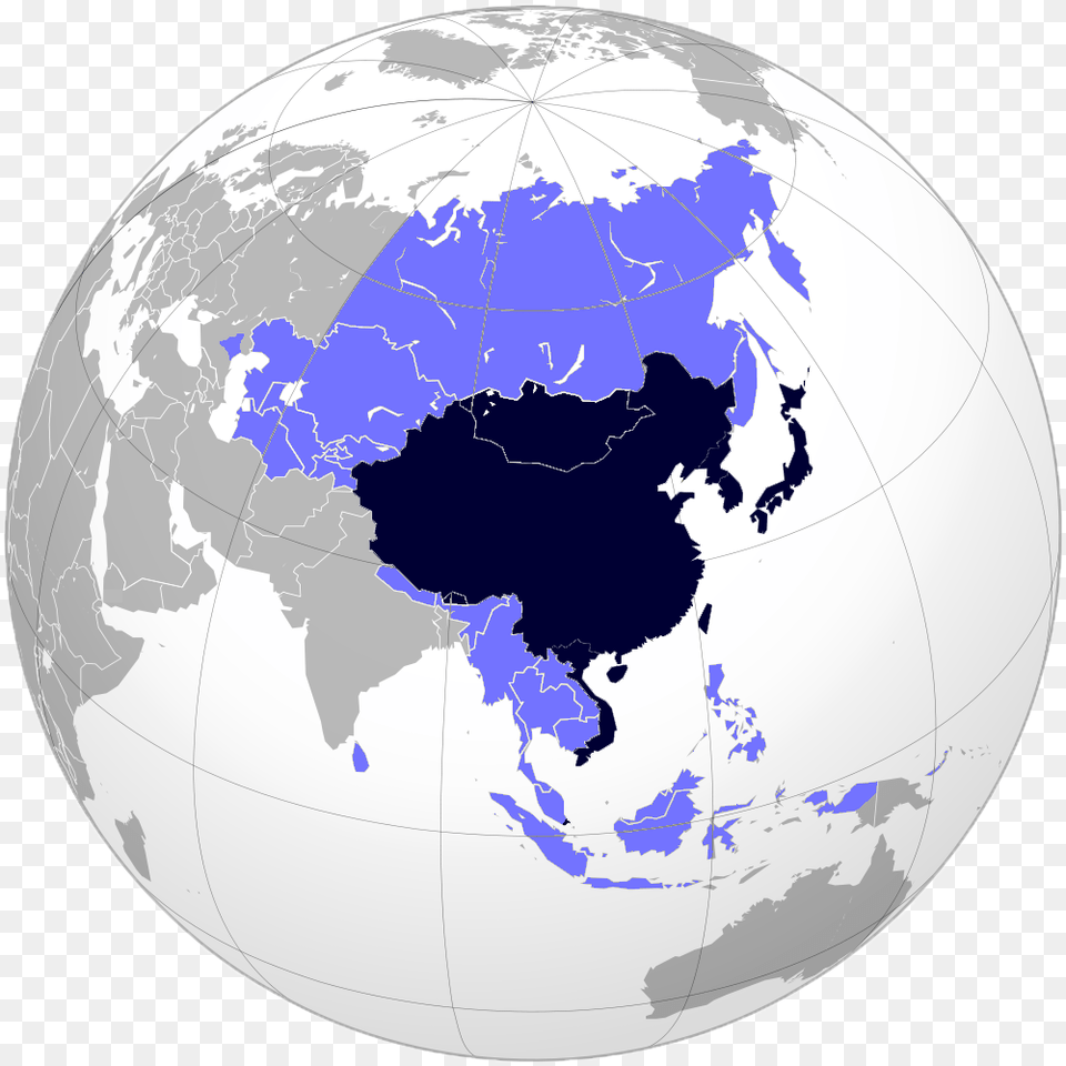 East Asian Cultural Sphere Location Of China On Globe, Astronomy, Outer Space, Planet Png