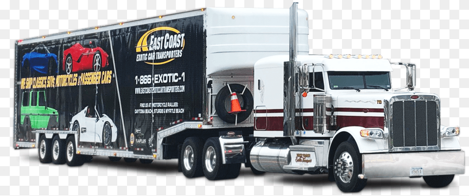 East Coast Exotic Car Transporters Trailer Truck, Trailer Truck, Transportation, Vehicle, Machine Free Png