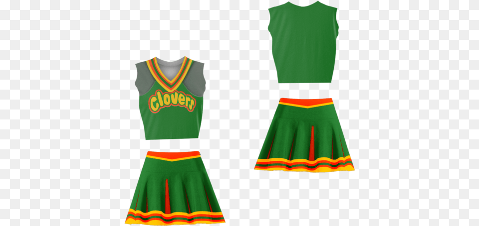 East Compton Clovers Cheerleader Uniform Bring It On Clovers Cheer Costume, Clothing, Skirt, Adult, Female Free Transparent Png