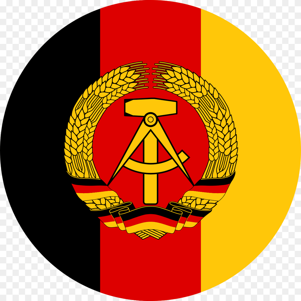 East Germany Emblem, Gold, Symbol, Logo Free Png