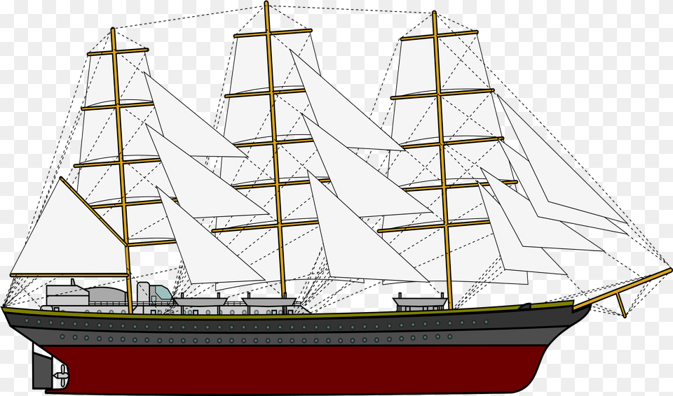 East Indiaman Caravel Baltimore Clipper Sailboat, Boat, Transportation, Vehicle, Watercraft Png