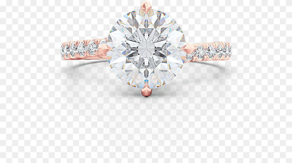 East West Four Prong Round Solitaire Engagement Ring, Accessories, Diamond, Gemstone, Jewelry Free Png Download